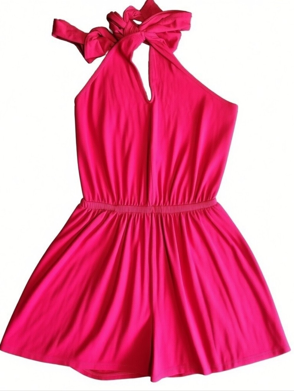 Venus Romper Womens Size S Small Red Tie Halter Neck Pockets Vibrant Beach